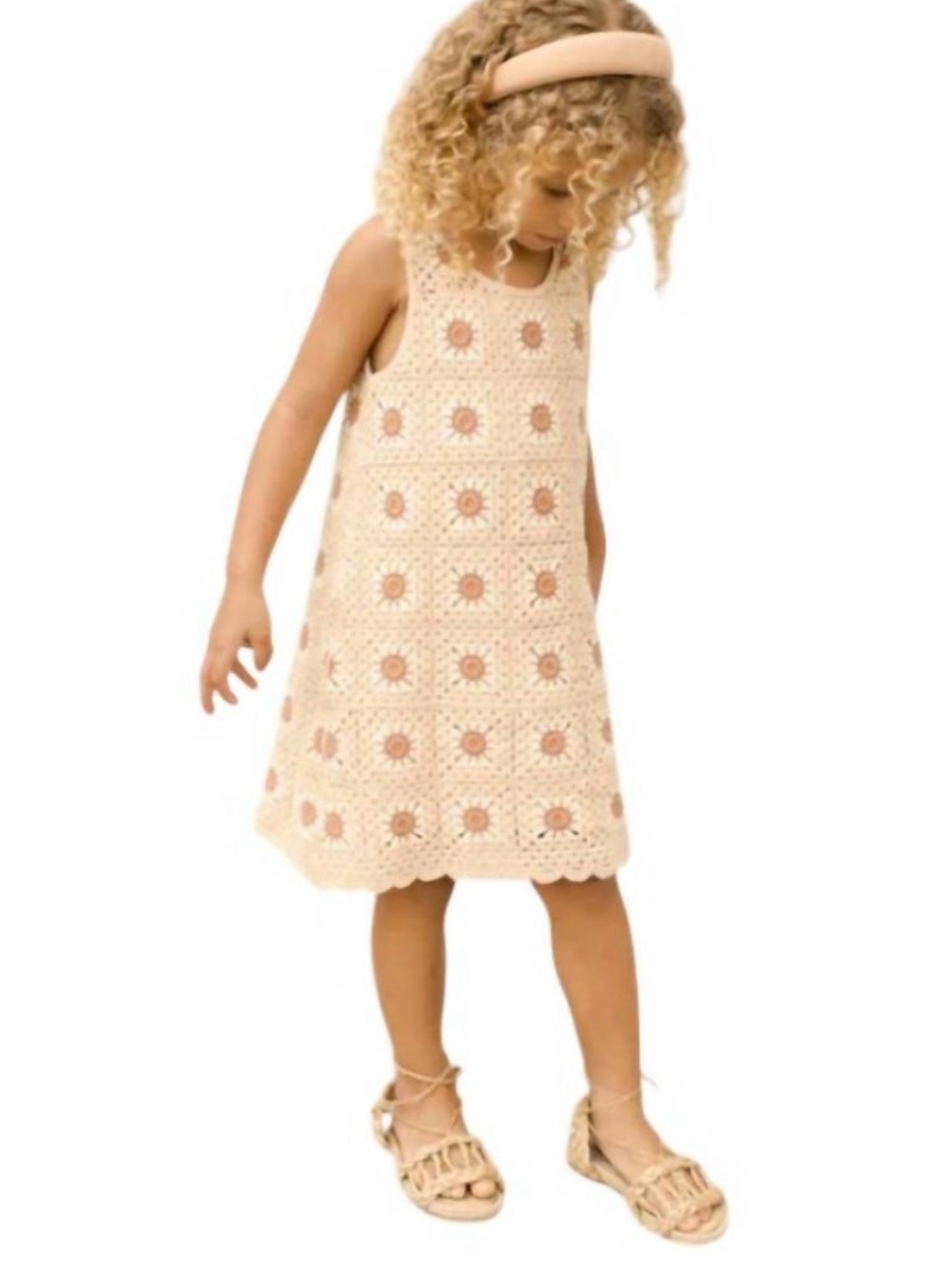 RYLEE + CRU Crochet Floral Tank Dress 10-12 - Picture 9 of 10